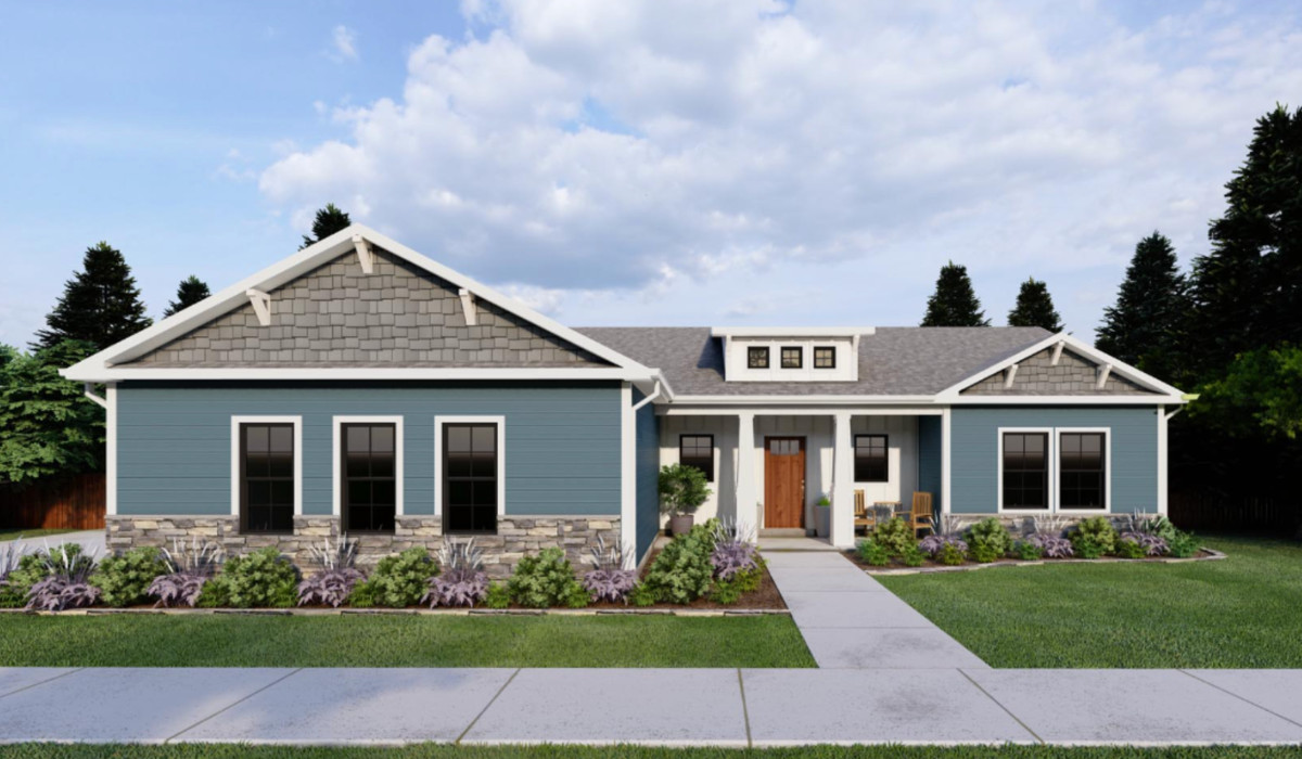 Beautiful modern craftsman-style house in High Springs with landscaped yard.