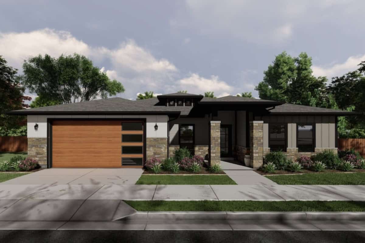 Beautiful contemporary house with a sleek design and spacious garage at Bridlewood of High Springs.