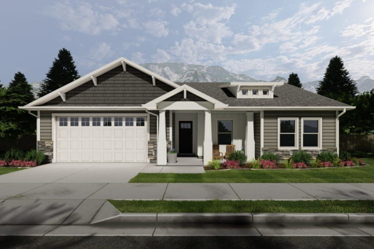 Denford home featuring open-concept kitchen with large island, bright dining bump-out, and spacious primary suite at Bridlewood of High Springs.