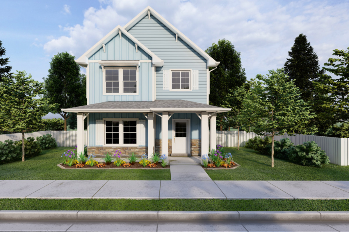 Pembroke home featuring grand entry, open island kitchen, bright great room with large windows, and spacious primary suite.