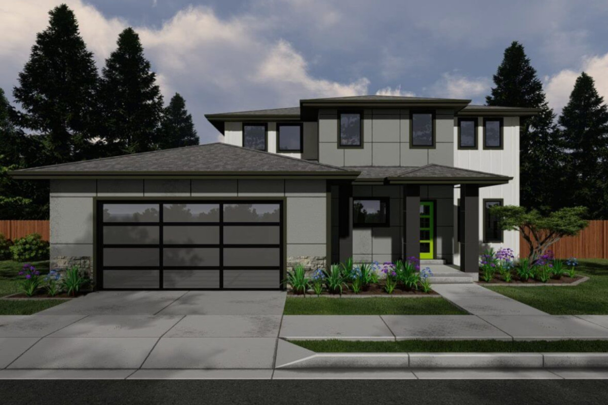 Xavier home featuring grand U-shaped staircase, open great room, large island kitchen, and luxurious primary suite.