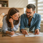 Family reviewing finances and home buying options while exploring homes for sale in High Springs Florida.