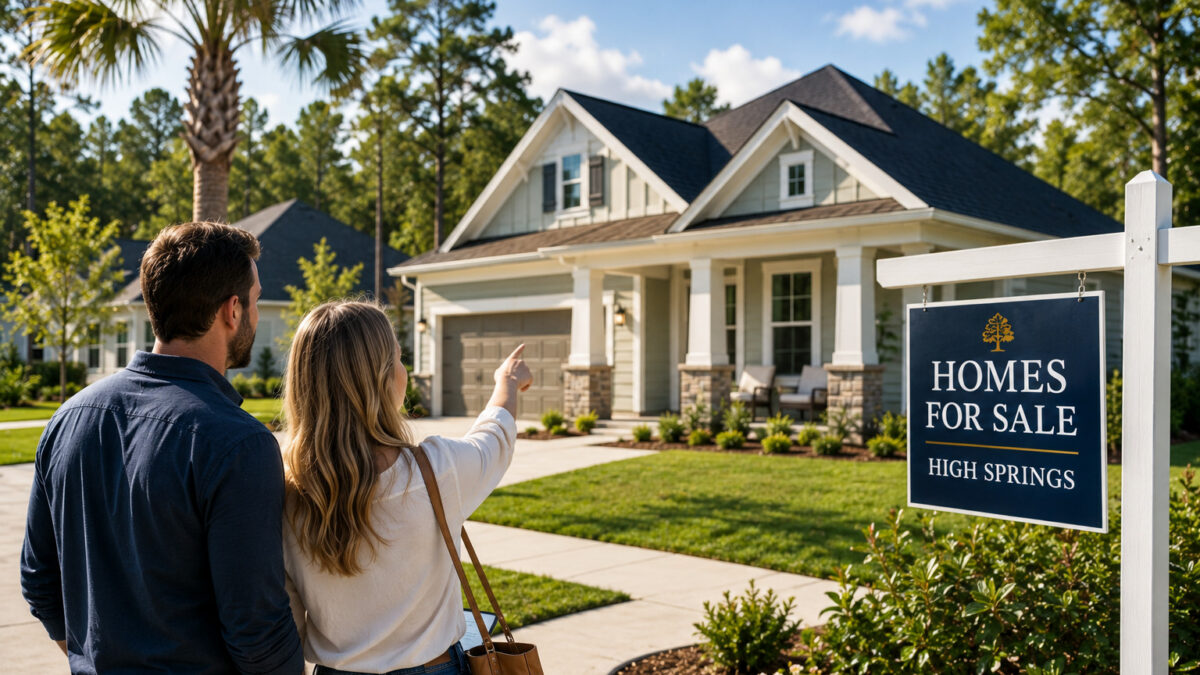 Couple touring a home for sale in High Springs before deciding what questions to ask.