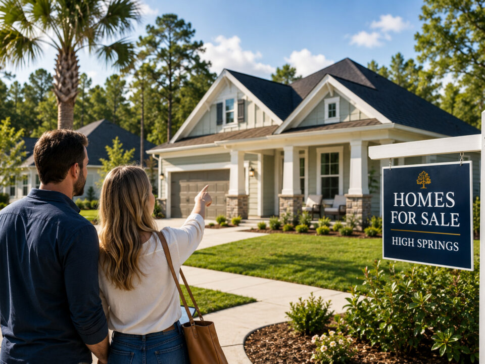 Couple touring a home for sale in High Springs before deciding what questions to ask.